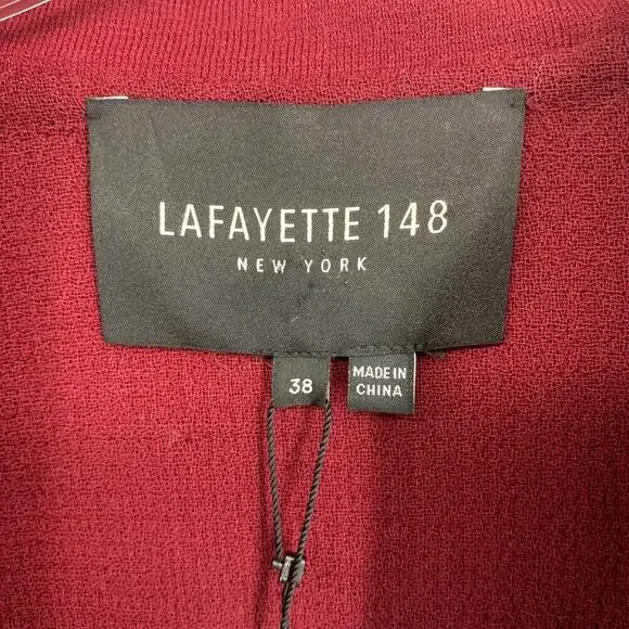 NEW Lafayette 148 New York Sz EU 38 US 2 Shiraz Wool Knit Zip Career Jacket NWT